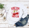 Love You Cherry Much, Valentines Shirt, Gift For Wife, Cherry, Japan, Love Shirt, Valentines Heart, Valentines Day Unisex Long sleeve Shirt
