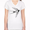 Swallow Shirt, Birds shirt, Women's V-neck Shirt, Birds Graphic, Graphic birds, Nature tee, Christmas Gift, Bird lover shirt, Women's tee