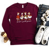 Just a Fall Goose Long Sleeve Shirt, Fall Shirt, Fall Graphic Long Sleeve Shirt, Fall Vibes, Goose Autumn Shirt, Cozy Fall Tee, Thanksgiving