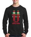 SignatureTshirts Nutcracker Men's Christmas T-Shirt Crack Deez Nuts Family Xmas Funny Long Sleeve Tshirt