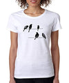 SignatureTshirts Womens Birds on Wires T-Shirt