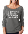 SignatureTshirts Women's 4 Out of 3 People Struggle with Math Raglan T-Shirt