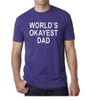 SignatureTshirts Men's Worlds Okayest Dad Crew Neck Funny T-Shirt