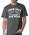 SignatureTshirts Men's This Guy Loves His Wife Crew Neck Husband Family Shirt