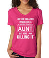 SignatureTshirts Women's Aunt V-Neck T-Shirt