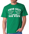 SignatureTshirts Men's This Guy Loves His Wife Crew Neck Husband Family Shirt