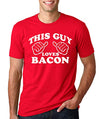 SignatureTshirts Men's This Guy Loves Bacon Funny T-Shirt