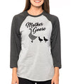 SignatureTshirts Woman's Mother Goose 3/4 Sleeve Cute Nursery Rhyme T-Shirt