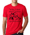 SignatureTshirts Men's When I Think About Christmas I Get Santa Mental T-Shirt