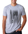 SignatureTshirts Men's T-Shirt Fishing Rod and Reel USA Flag T-Shirt