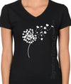 Plus Size - Dandelion Heart Shirt - womens V neck t shirt - dandelion tshirt - nature tshirts - nature shirt - flower shirt - Boho Style