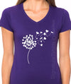 Valnetine's day Gift - Plus Size - Dandelion Heart Shirt - womens V neck t shirt - dandelion tshirt  - nature shirt - Boho flower shirt
