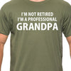Grandpa Gift I'm Not Retired I'm A Professional Grandpa Shirt Fathers Day Gift Awesome Grandpa T-shirt Retired Grandpa Gift Funny Shirt