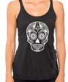 Sugar Skull Tank Top - Sugar Skull - Black Skull Tank Top - Sugar Skull Clothing - Skull Clothing - Boho Clothing - Halloween Shirt