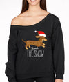 Dachshund Through The Snow - Cute Christmas Sweatshirt - Xmas sweater - Christmas Sweater - Womens Christmas sweatshirt -Funny Holiday Gifts