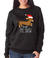 Dachshund Through The Snow - Cute Christmas Sweatshirt - Xmas sweater - Christmas Sweater - Womens Christmas sweatshirt -Funny Holiday Gifts