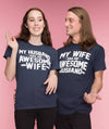 Valentines Couples Gift, My Wife Has An Awesome Husband Men's shirt, Gift For Him, Husband Anniversary Gift, Matching Couple Shirts,SET OF 2