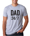 Dad 24/7 Fathers day Gift New Dad Shirt,  Men's T Shirt, Husband tee, Pregnancy Announcement, New Father,Expecting Dad, Gift, Twin Dad Gift