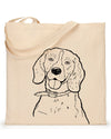 Beagle Tote Bag Canvas Reusable Grocery Bag Cute Dog Lover Pet Rescue Animal Mom Dad Birthday Gift Husband Wife Sister Valentines Day Gifts