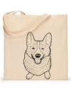 Corgi Tote Bag Canvas Reusable Grocery Bag Cute Dog Lover Pet Rescue Animal Mom Dad Birthday Gift Husband Wife Sister Valentines Day Gifts