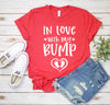 Valentine's day pregnancy announcement t shirt, In Love with My Bump Shirt, maternity valentines shirt