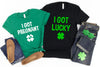 I Got Lucky, I Got Pregnant Shirt, Pregnancy Announcement Shirt, Couple St. Patrick's Day Shirts, Pregnancy Reveal, Funny St Patricks Shirts
