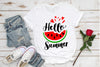 Hello Summer T-shirt, Cute Graphic Tee, Funny Wife Gift, Vacation shirt, Beach Shirt, Watermelon tee, Oh Hey vacay