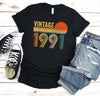 Vintage 1991 Shirt, 30th Birthday, 30th Birthday Gift, 30th Birthday Party, 30th Birthday Shirt, 1991 T-Shirt, Retro Birthday Gift
