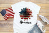 America Sunflower Shirt, 4th Of July Shirt, Patriotic Shirt, USA Shirt, American FLAG Shirt, Cute USA Shirt, Freedom Shirt, America Shirt