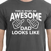 Awesome Dad Shirt - Father's Day T-Shirts Funny This Is What Awesome Dad Looks Like Tee Dads Father Dad of Girls