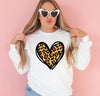 Leopard Print Heart, Valentines Day Leopard Heart, Valentines Day Sweatshirt For Woman, Heart Shirt, Valentines Day Gift, Cheetah Heart