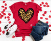 Valentine's Day Leopard Print Shirt, Leopard Heart Shirt, Plaid Valentines Day Shirt, Shirts For Woman, Valentines Day Gift, Cute Valentine
