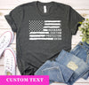 Custom Father's Day Shirt, Husband dad protector hero Shirt, Vintage American Flag Shirt, Personalized Fathers Day Gift, Patriot Shirts