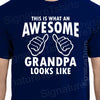 New Grandpa, This is What An AWESOME GRANDPA Looks Like T-Shirt Father T Shirt Tee Funny Humor Mens Gift Present Father's Day Popop Grandpop