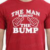 Husband Gift The Man Behind the Bump Mens T shirt Valentine's Gift Father's Day Gift for Dad Maternity Dad to be BLACK