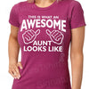 Awesome Aunt T-shirt womens tshirt Gift for Auntie shirt aunt to be T shirt This is what an Awesome Aunt Looks like tshirt baby announcement