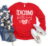 Teacher Valentine Shirt, Teaching Fills my Heart TShirt, Valentines Day Shirt for Teachers, Teacher Gift, Valentines Day, Unisex Long sleeve