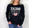 Teacher Valentine Shirt, Teaching Fills my Heart TShirt, Valentines Day Shirt for Teachers, Teacher Gift, Valentines Day, Unisex Long sleeve