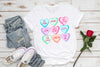 Candy Hearts Valentines Day Shirt, Heart Graphic, Valentine's Day Heart Tee, Valentines Day Long Sleeve Graphic Shirt, Shirt With Heart