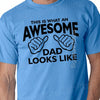 Free Shipping  SPECIAL Father's Day This is what an Awesome Dad looks T-shirt gift from kids pregnancy gift S, m, l, xl, 2xl, 3xl