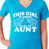 Valentine's Day Aunt Tshirt This Girl is going to be an Aunt Womens T Shirt V-neck Gift for Auntie Tshirt aunt to be Shirt Baby Newborn