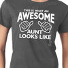 Awesome Aunt T Shirt - This is What an Awesome Aunt Looks Like Tshirt, Sister Gift, Baby Announcement, Family T-shirt, Aunt Gift, Aunt Shirt