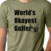 tshirt - Mens tshirt - Gift for Golfer - Husband Gift - Worlds Okayest Golfer - Mens T shirt - Golf shirt-  Anniversary Gifts for Men golfer