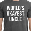 Uncle Gift Christmas Gift Worlds Okayest UNCLE Mens t shirt tshirt for Dad Husband Gift Father's Day Best Uncle