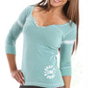 Womens Workout Shirt - Drop It Like A Squat ®  3/4-Sleeve Henley - fitness shirt - workout top - cute gym shirt