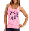 Summer Tops - Drop It Like A Squat ® - Fitness Workout Tank Top - Workout Burnout Racerback Tank Top - Gym Tank - Neon Pink Tank Top