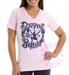 Light Pink Tshirt - Drop It Like A Squat ® Womens workout shirt gym shirt Relaxed Jersey V Neck tee shirt Fitness clothing