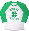 St. Patrick's Day Shirt Kiss Me I'm A Nurse Shirt Registered Nurse St Pattys Day Shirt Funny Drinking T Shirt Mens Ladies Tee Irish holiday
